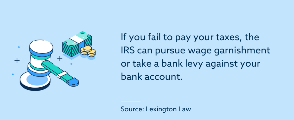 What Happens If You Can’t Pay Your Taxes? | Lexington Law
