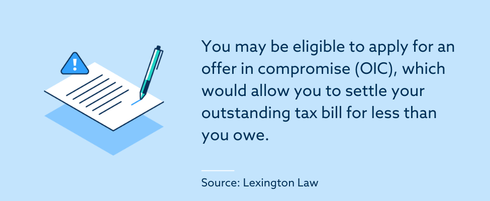 What Happens If You Can’t Pay Your Taxes? | Lexington Law